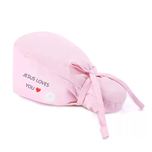 Purpose Silk Scrub Cap- Blush Pretty Grace