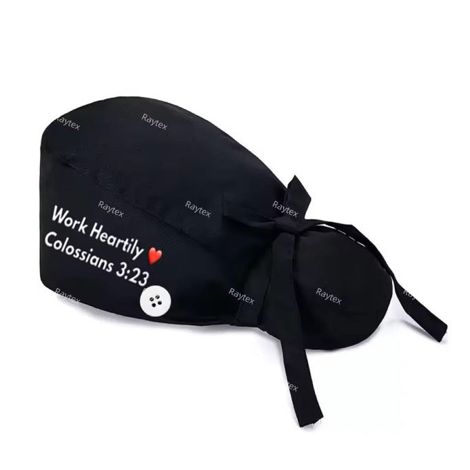 Purpose Silk Scrub Cap- Midnight Faith
