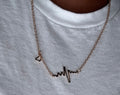 Faith Heartbeat Necklace-Gold
